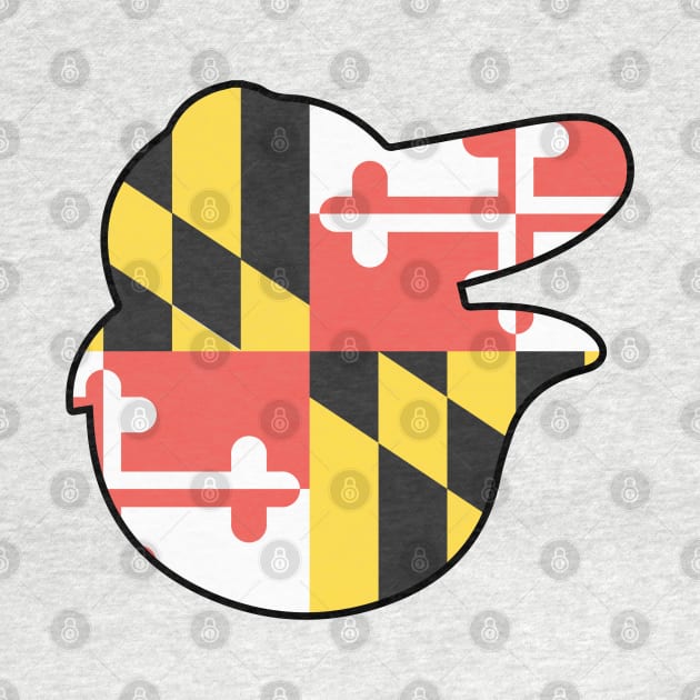 Maryland Flag Bird by CanossaGraphics